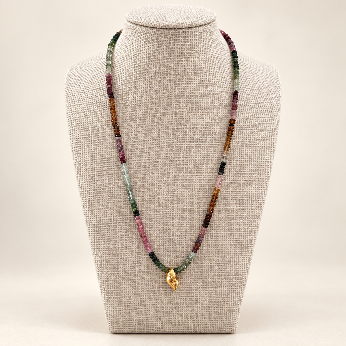 Torch Lake Shell Gemstone Necklace