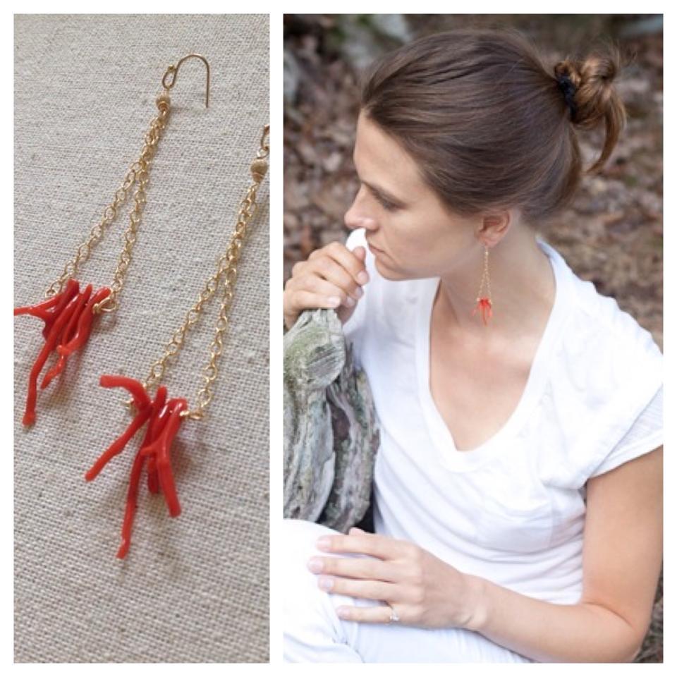 Coral Fringe earrings