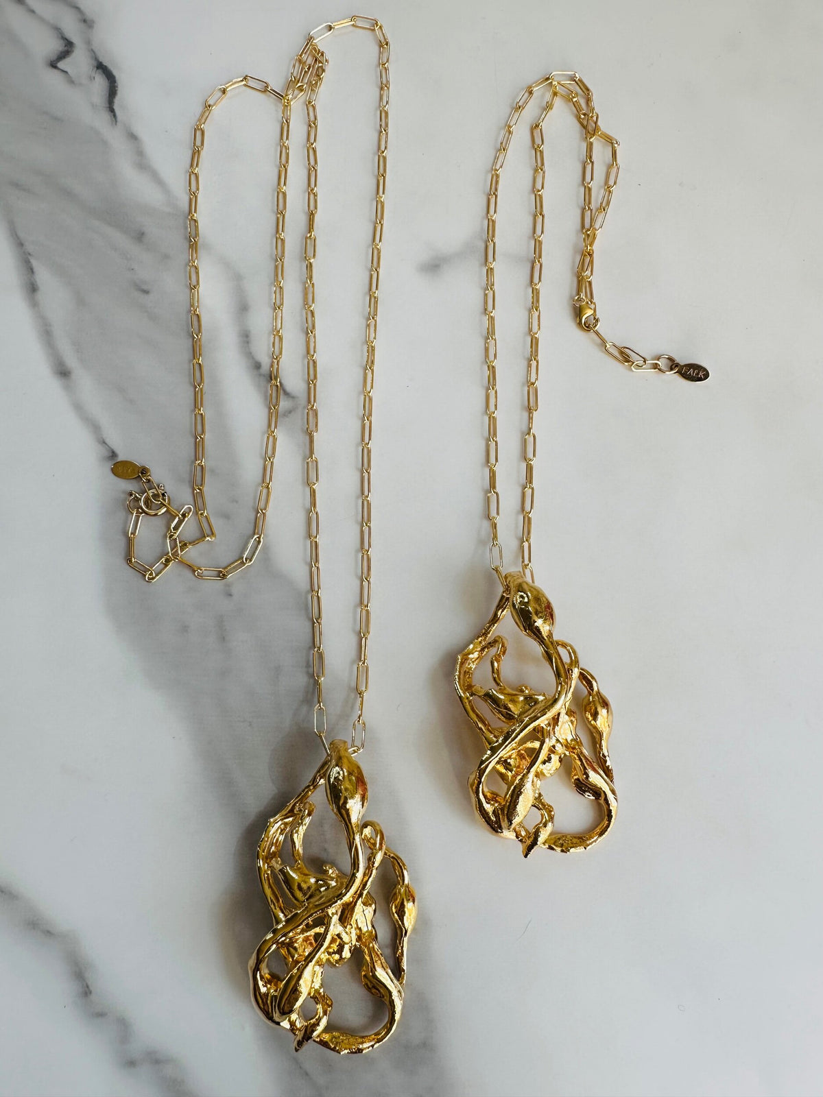 Fish Beach necklace on long chain