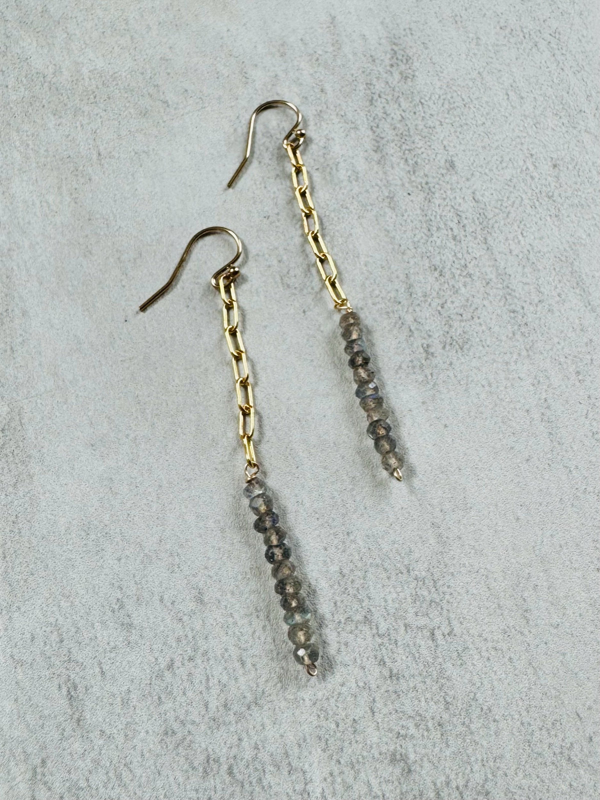 Labradorite drop earrings